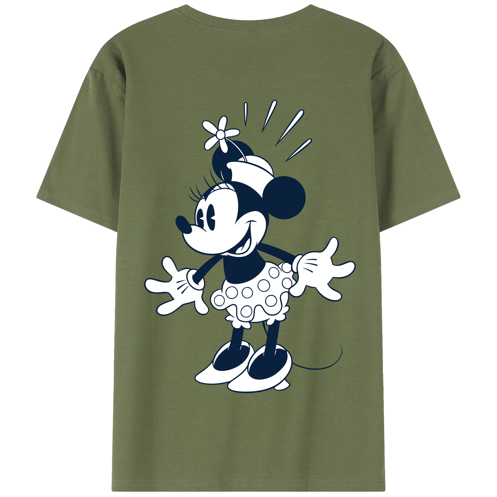 （画像用） ミッキーマウス Mickey Mouse 綿100％半袖Tシャツ（背面プリント）